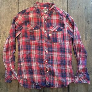 G Star Raw Men’s size large Plaid long sleeve shirt